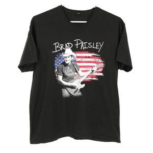 Brad Paisley Mens Shirt 2XL XXL Black Short Sleeve Weekend Warrior Tour Country